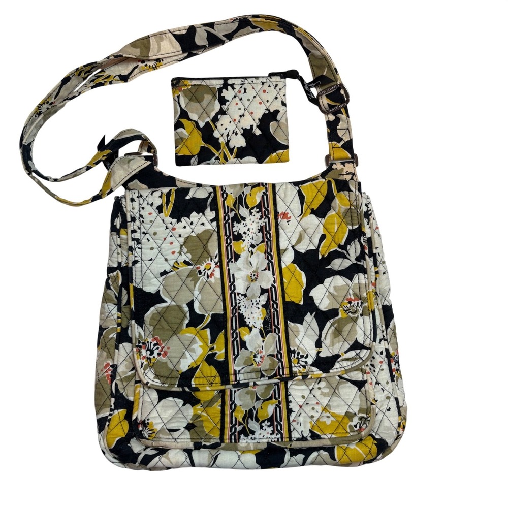 Vera Bradley Dogwood Quilted Crossbody Bag w/ Matching Small Wallet Retired
